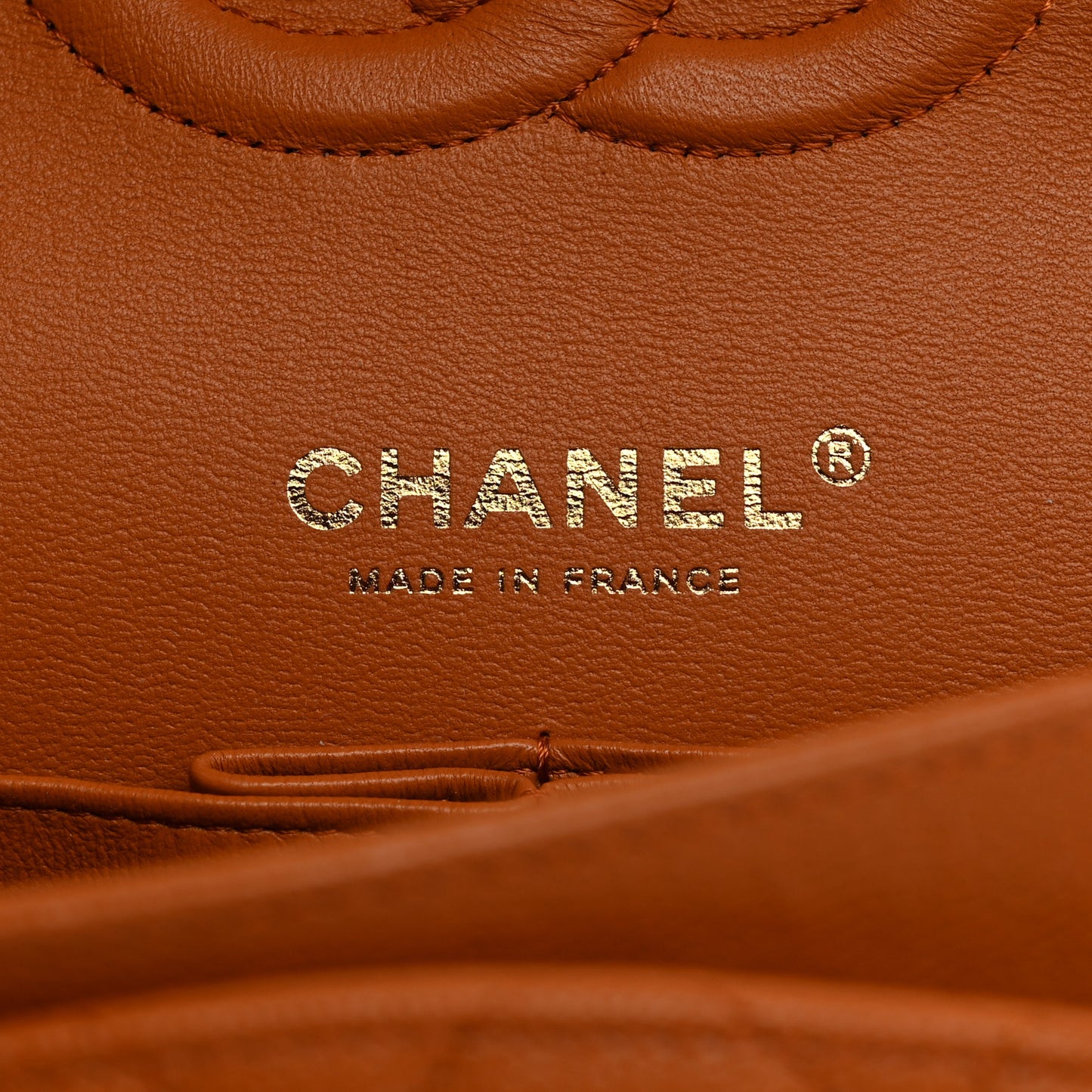 Caviar Quilted Medium Double Flap Light Brown