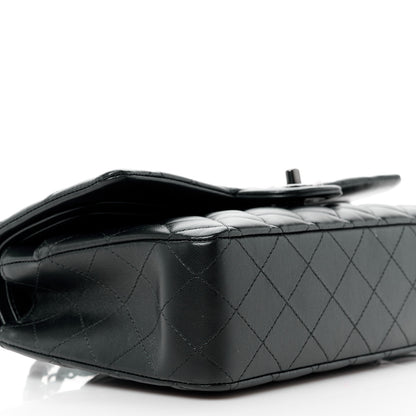 Chanel Lambskin Quilted Medium Double Flap So Black 10 of 15