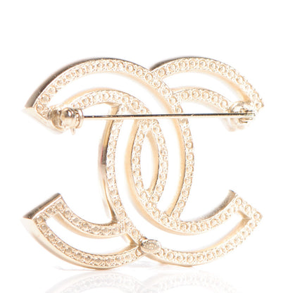 Chanel Crystal CC Brooch Gold 3 of 5