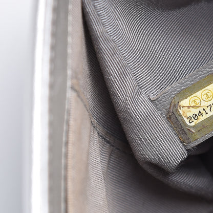 Chanel Metallic Calfskin Quilted New Medium Boy Flap Silver 7 of 14