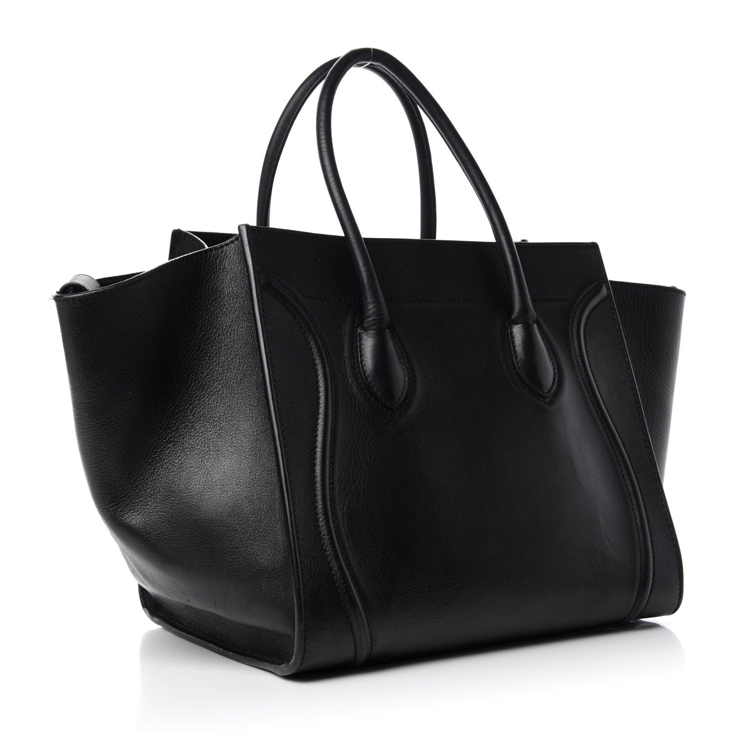 Celine Grained Calfskin Medium Phantom Luggage Black 3 of 18