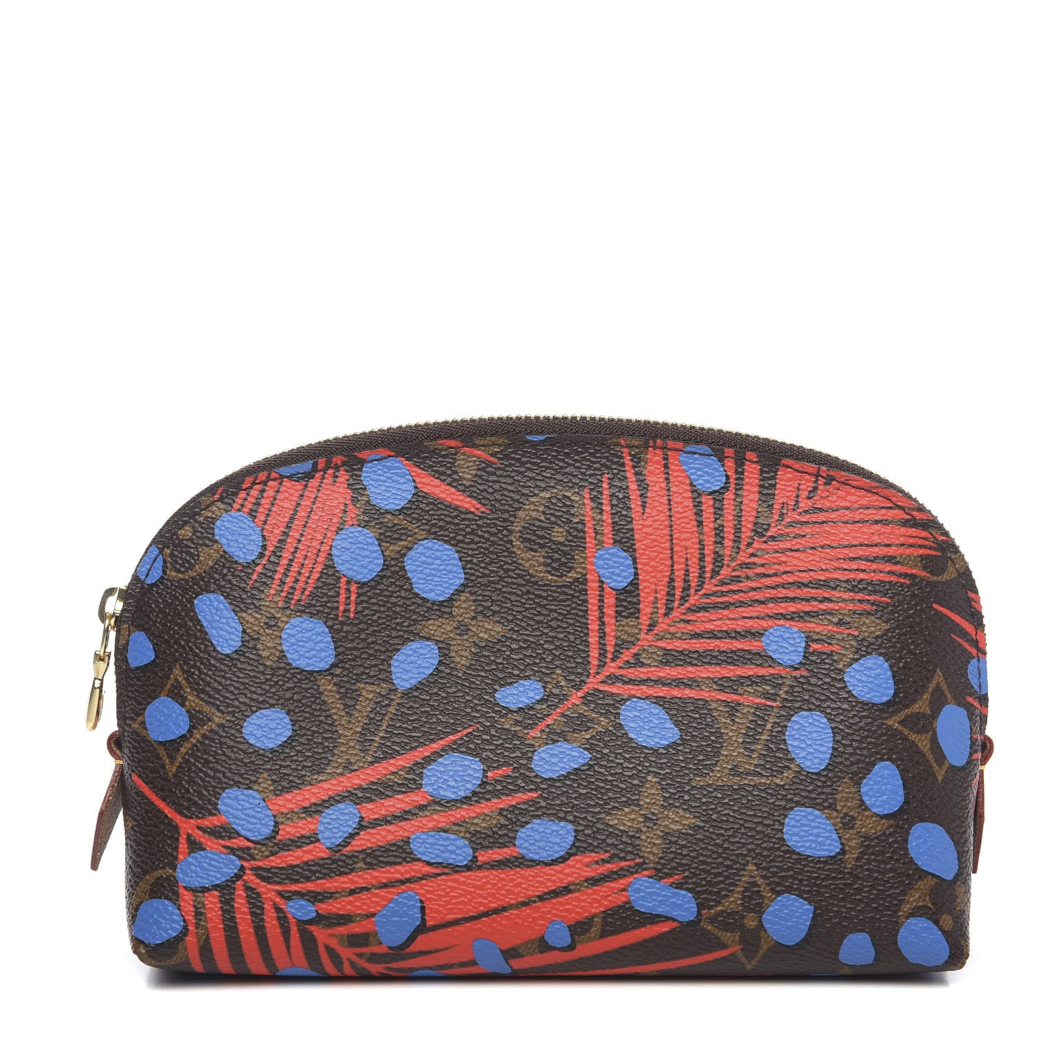 Louis Vuitton Monogram Jungle Dots Cosmetic Pouch Coquelicot Denim 1 of 7