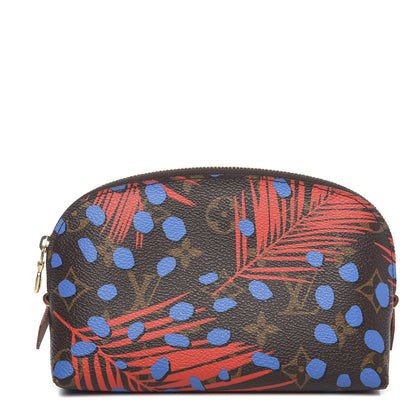 Louis Vuitton Monogram Jungle Dots Cosmetic Pouch Coquelicot Denim 1 of 7