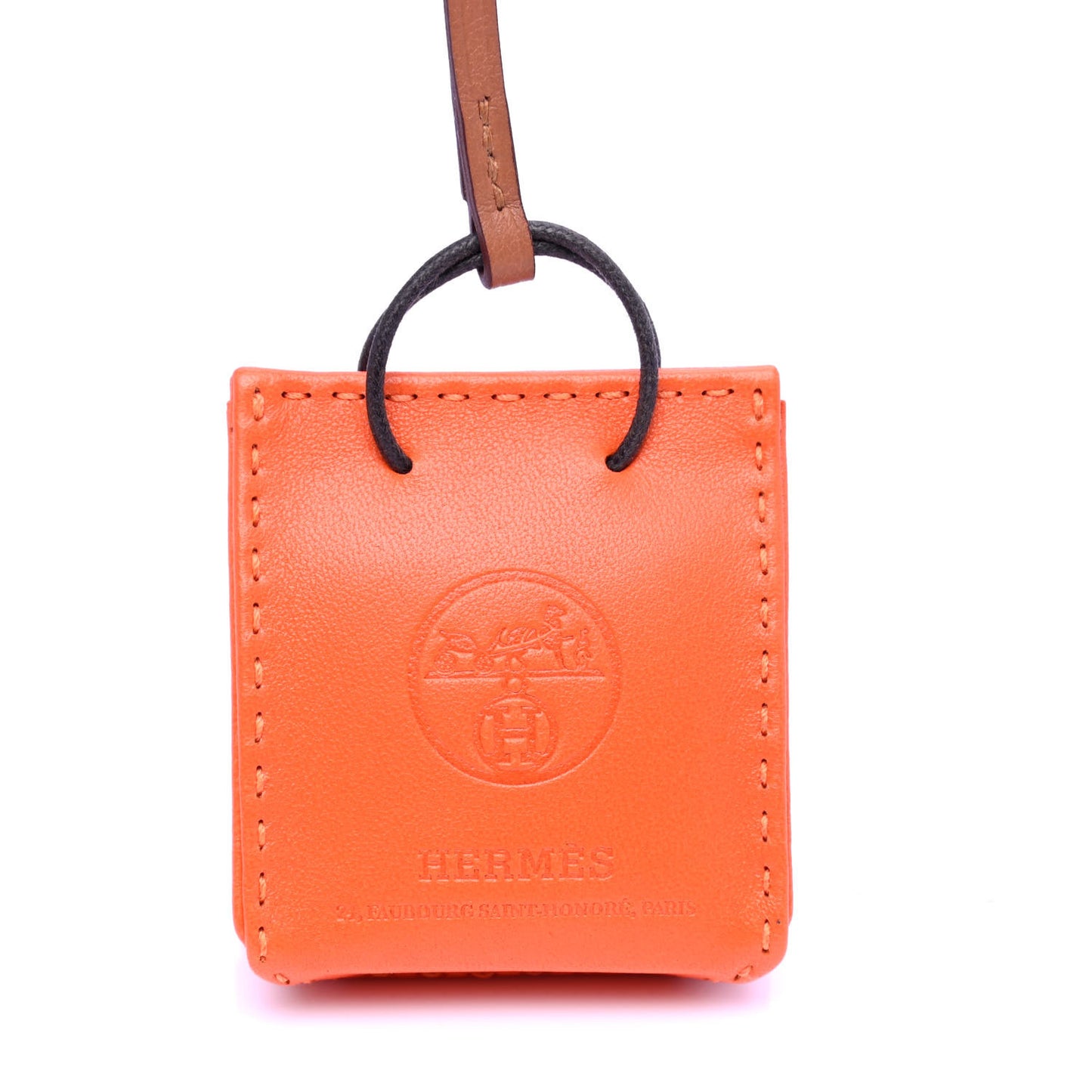Milo Lambskin Swift Shopping Bag Charm Feu Gold