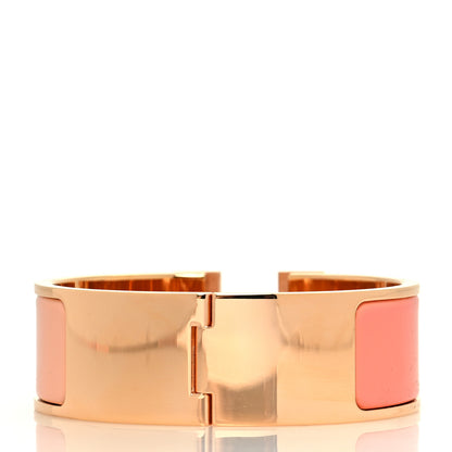 Hermes Enamel Wide Clic Clac H Bracelet PM Rose Florida Rose Petale 3 of 5