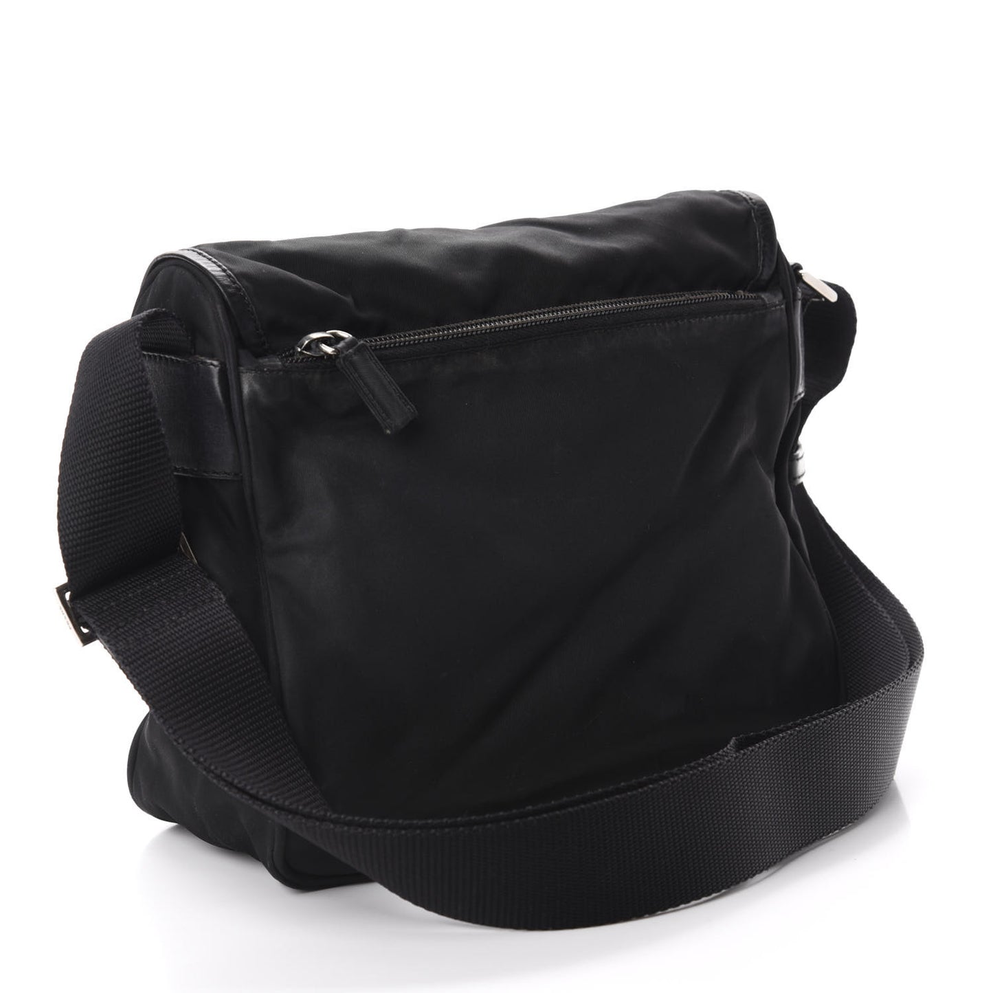 Nylon Vela Sport Messenger Bag Black