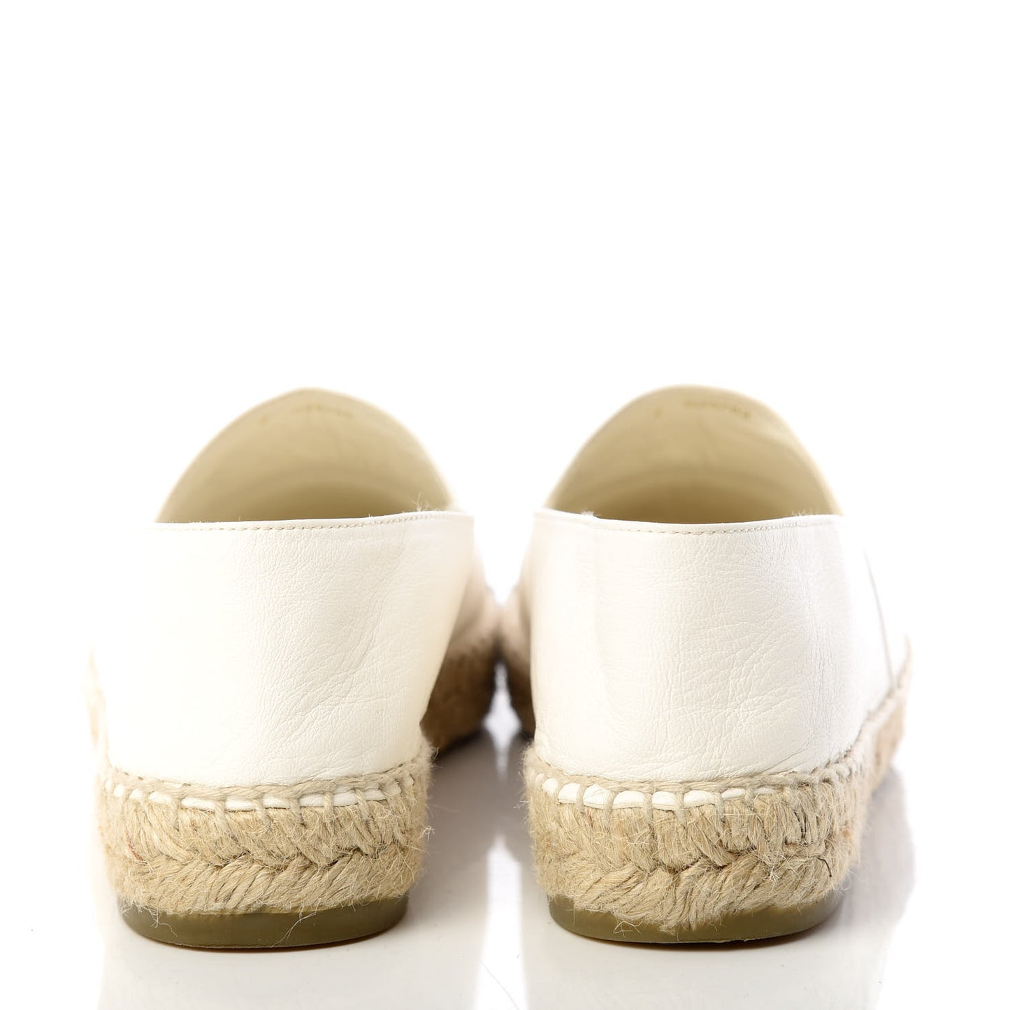 Lambskin CC Espadrilles 38 White Black