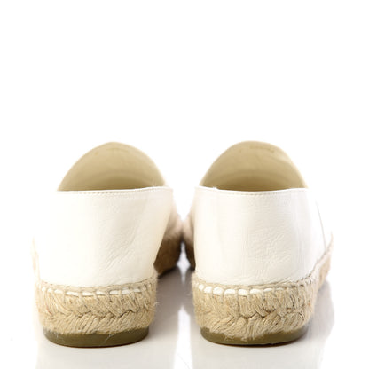 Chanel Lambskin CC Espadrilles 38 White Black 7 of 10