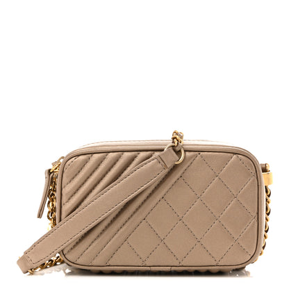 Chanel Metallic Lambskin Mini Coco Boy Camera Case Dark Gold 1 of 15