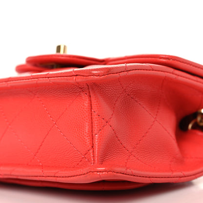 Chanel Caviar Quilted Mini Sweet Classic Flap Red 10 of 11