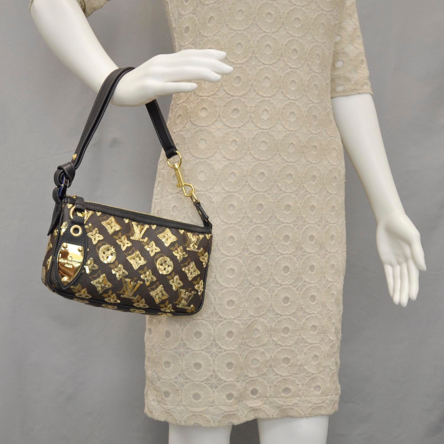 Louis Vuitton Monogram Sequins Eclipse Pochette Gold 2 of 11