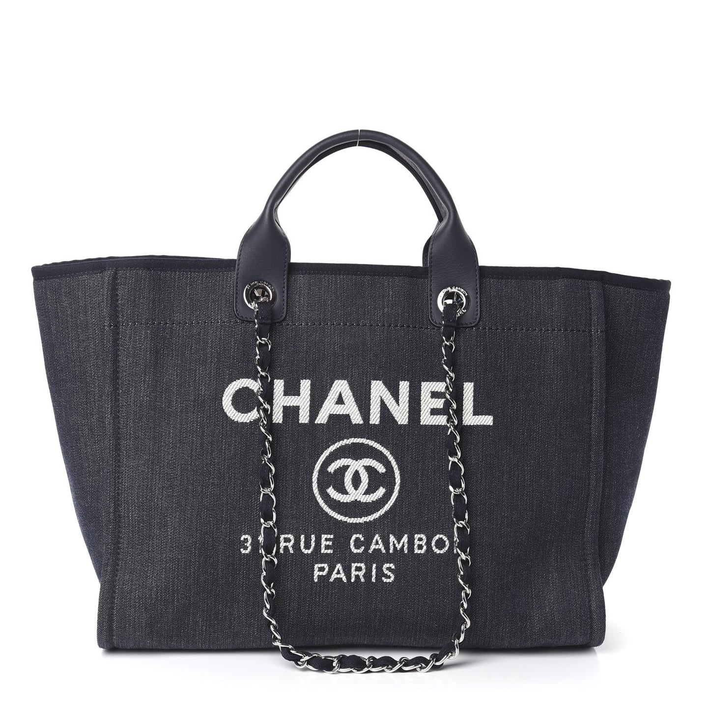 Denim Medium Deauville Tote Dark Blue