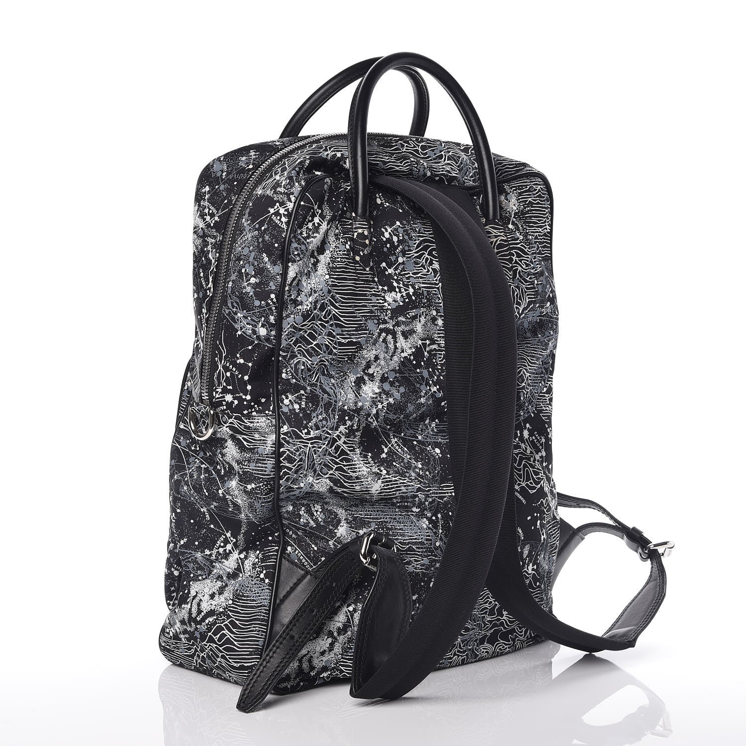 Versace Nylon Palazzo Astrology Zip Top Backpack Black 3 of 8