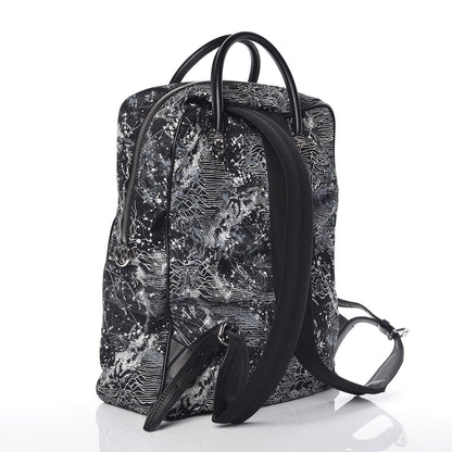 Versace Nylon Palazzo Astrology Zip Top Backpack Black 3 of 8