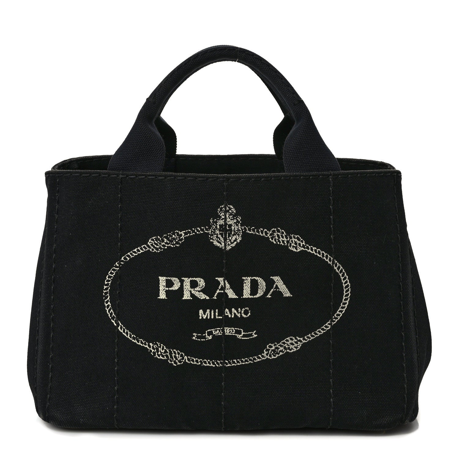 Prada Canapa Small Logo Tote Black 1 of 10