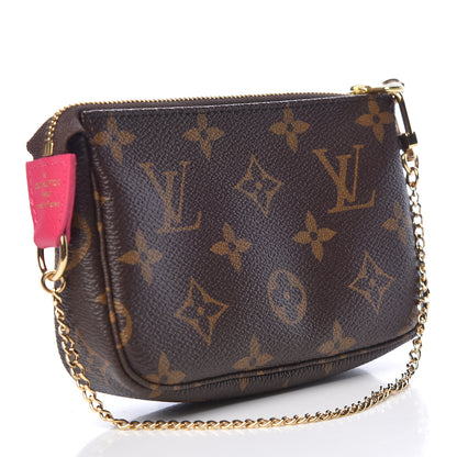 Louis Vuitton Monogram 2019 Christmas Animation Mini Courchevel Pochette Accessories Fuchsia 3 of 7