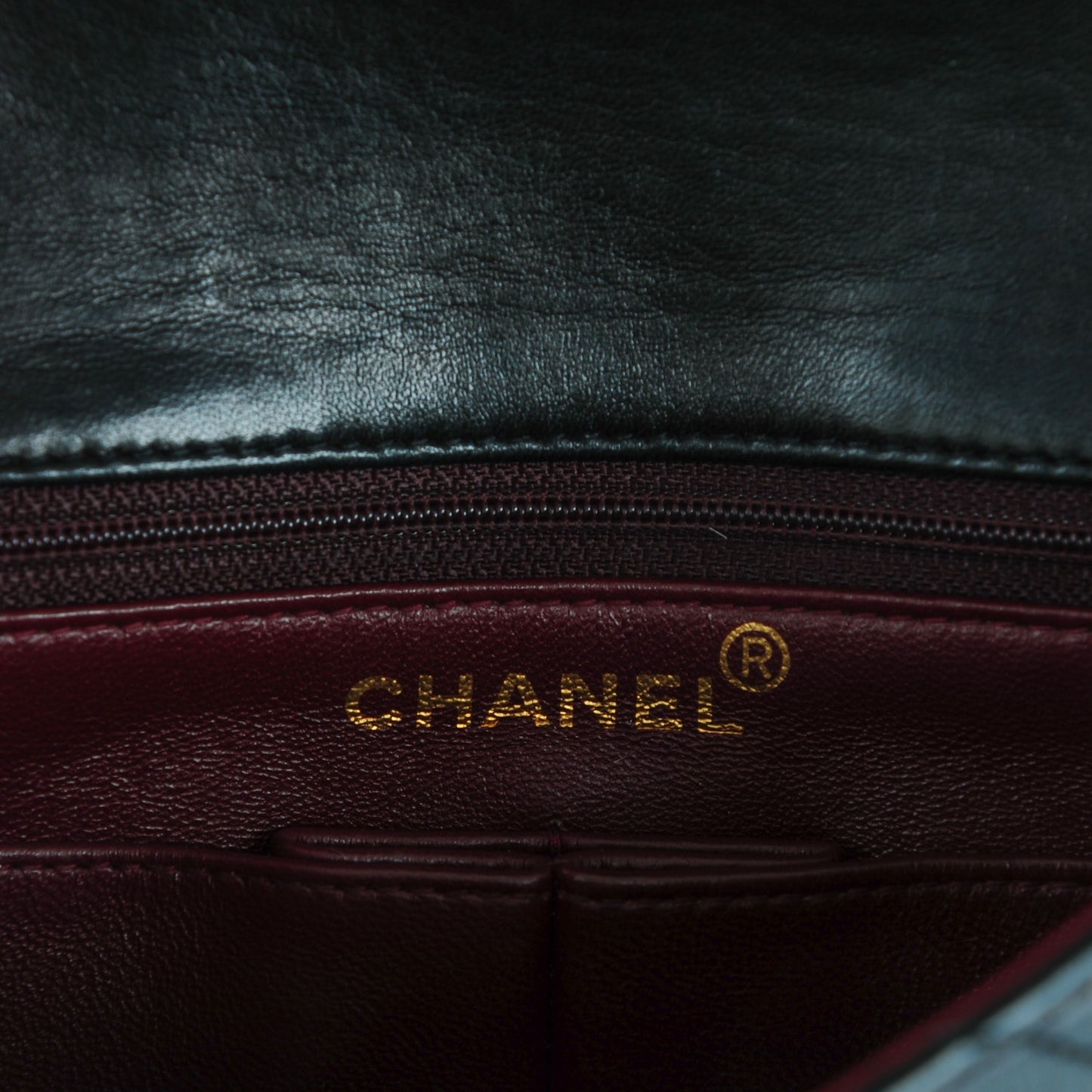 Lambskin Quilted Mini Square Flap Black