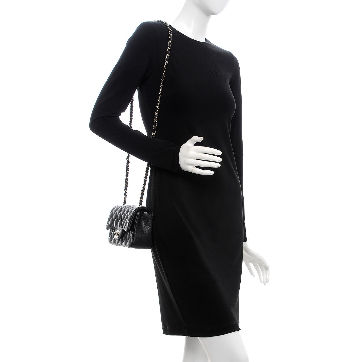 Chanel Caviar Quilted Mini Rectangular Flap Black 2 of 8