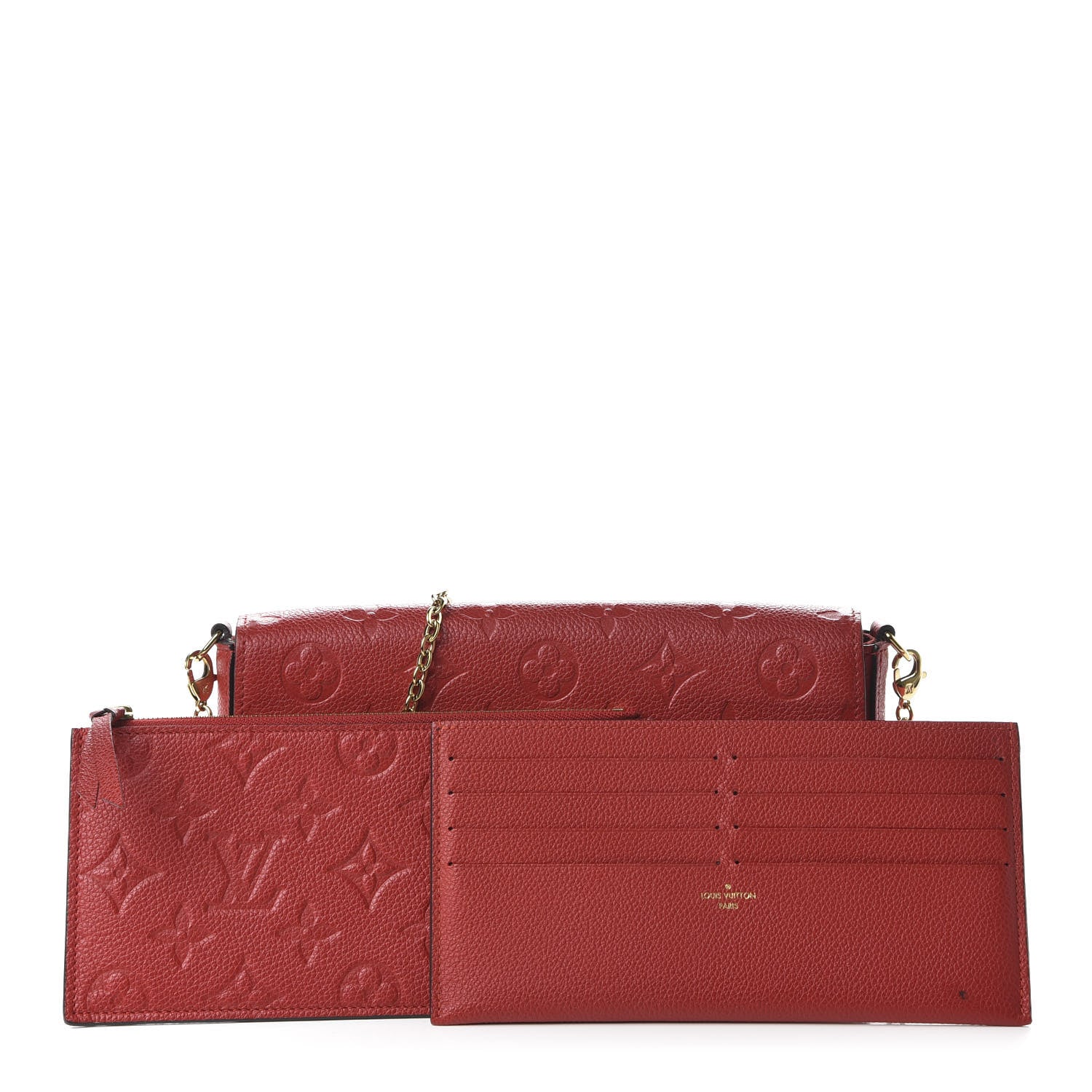 Louis Vuitton Empreinte Pochette Felicie Chain Wallet Cherry 3 of 10