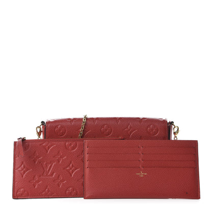 Louis Vuitton Empreinte Pochette Felicie Chain Wallet Cherry 3 of 10