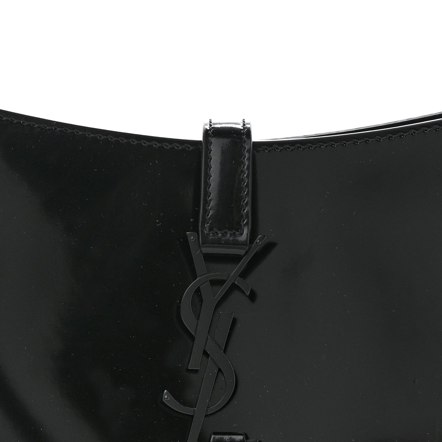 Saint Laurent Patent Le 5 A 7 Monochrome Hobo Black 8 of 12