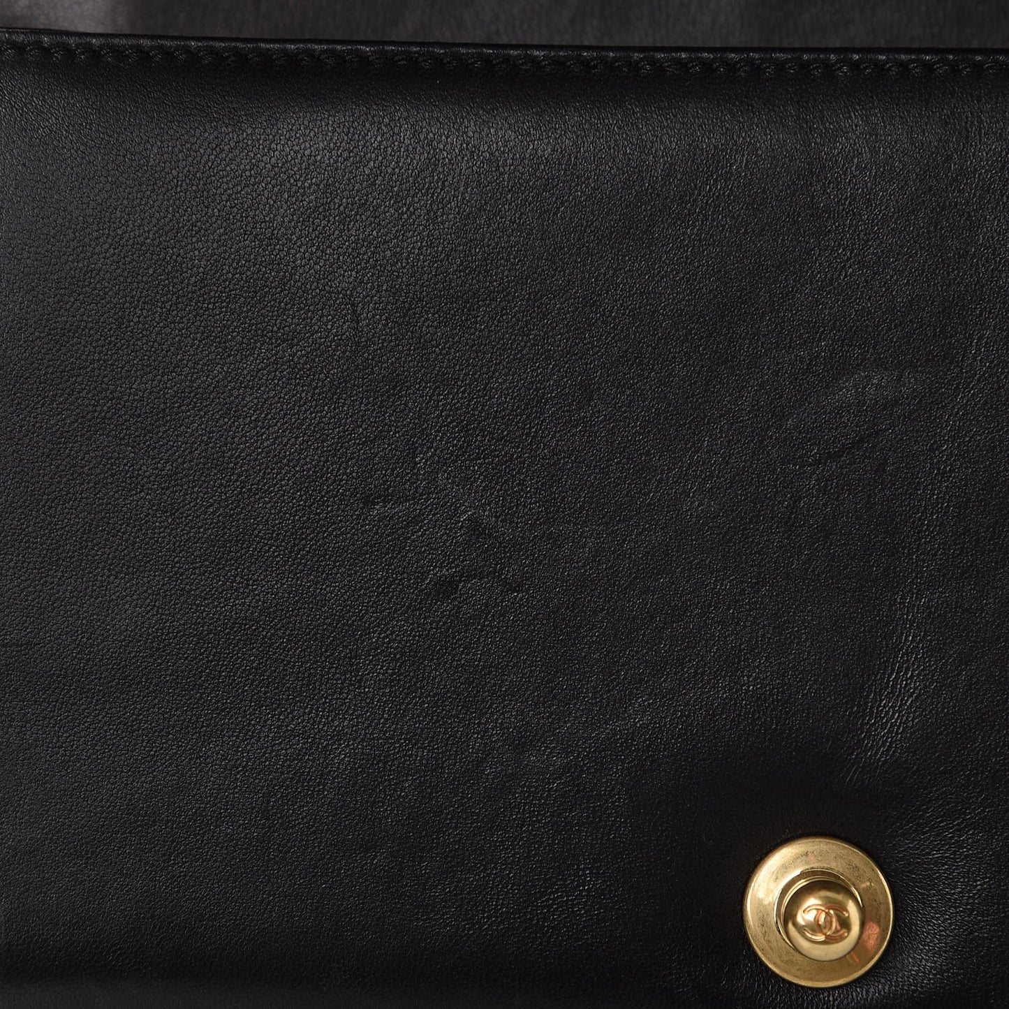 Lambskin Quilted Medium Boy Flap Black