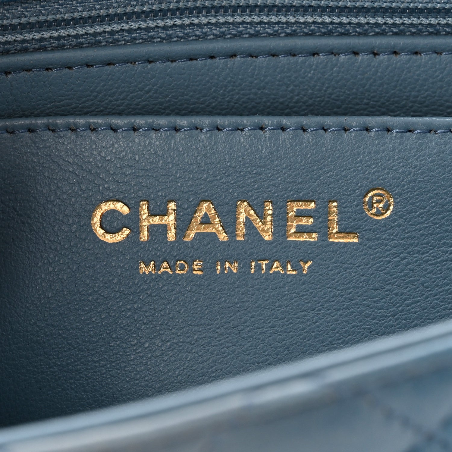 Chanel Lambskin Degrade Quilted Mini Square Flap Light Blue 6 of 11