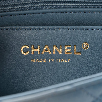 Chanel Lambskin Degrade Quilted Mini Square Flap Light Blue 6 of 11