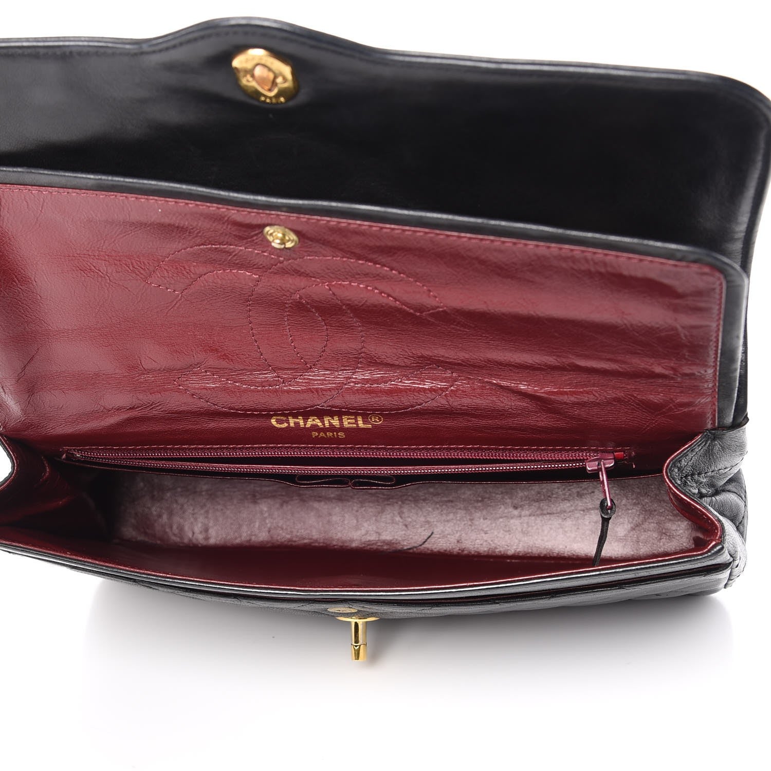 Chanel Lambskin Quilted Medium Double Flap Black 5 of 16