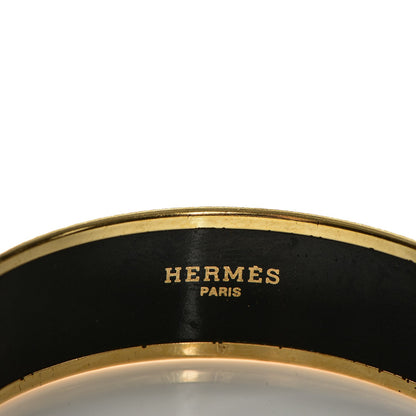 Hermes Enamel Printed Elephant Torana Wide Bracelet 62 4 of 5