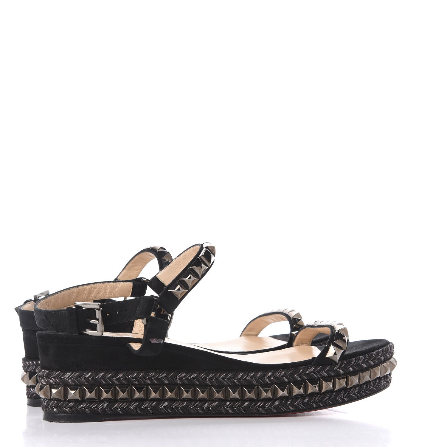 Christian Louboutin Suede Cataclou 60 Platform Sandals 41 Black 4 of 8