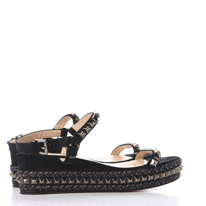 Christian Louboutin Suede Cataclou 60 Platform Sandals 41 Black 4 of 8