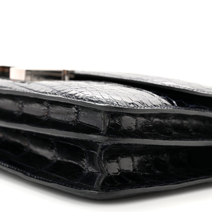Hermes Shiny Niloticus Crocodile Constance 1-Elan Bleu Abysse 10 of 10