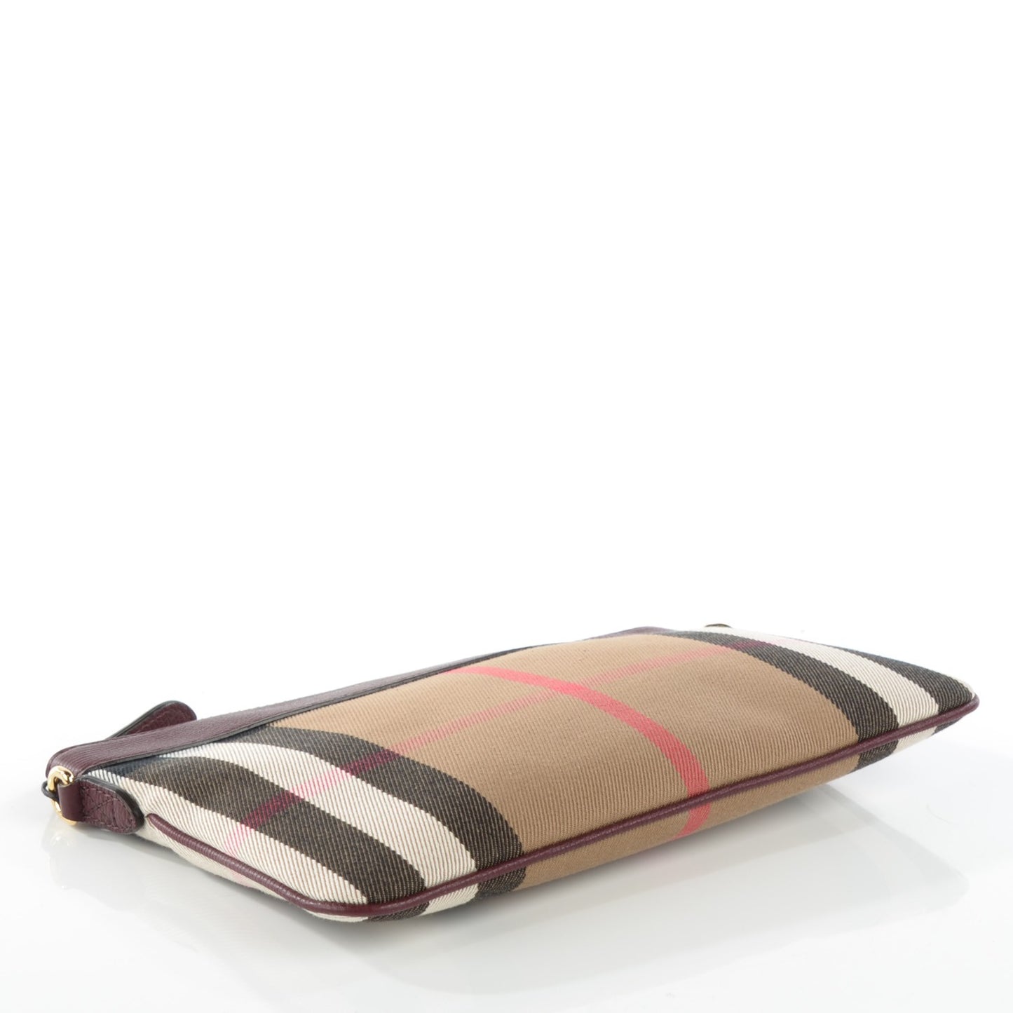 House Check Derby Peyton Crossbody Clutch Bag Mahogany Red