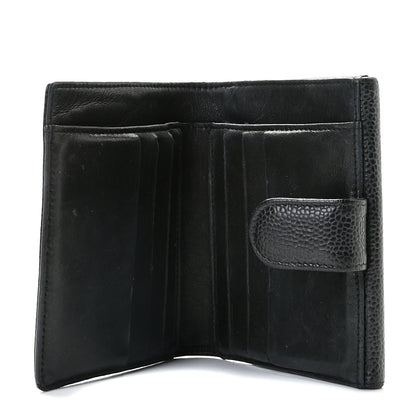 Chanel Caviar Timeless CC Compact French Wallet Black 7 of 13