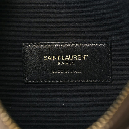 Saint Laurent Grain De Poudre Chevron Monogram Large Bill Pouch Cork 7 of 10