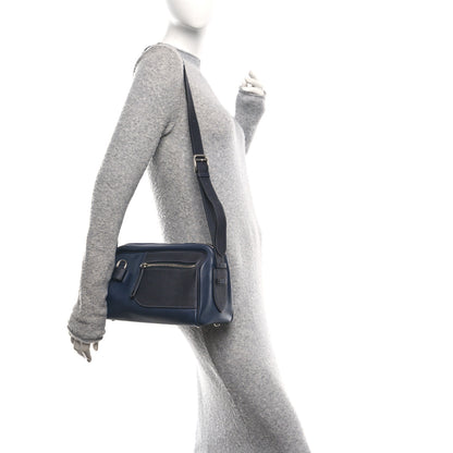 Hermes Evercolor Taurillon Clemence Petit Courrier Bag Bleu Nuit Caban 2 of 9