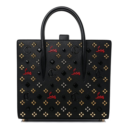 Christian Louboutin Calfskin Spikes Loubinthesky Medium Paloma Black Multimetal 1 of 9