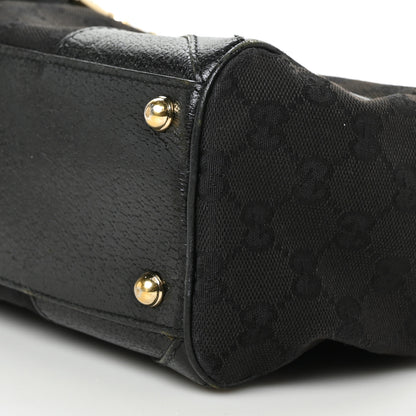 Gucci Monogram Calfskin Large Bardot Tote Black 9 of 11