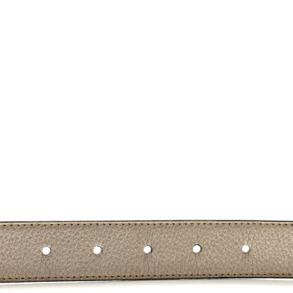 Gucci Calfskin Crystal Interlocking G Belt 85 34 Golden Beige 4 of 7