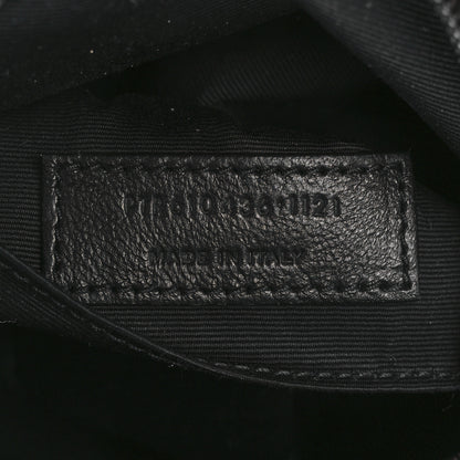 Saint Laurent Calfskin Matelasse Chevron Round Vinyle Camera Bag Black 7 of 12