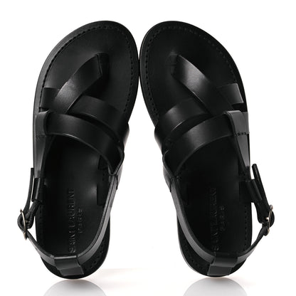 Saint Laurent Calfskin Pepe 05 Sandals 37 Black 2 of 13