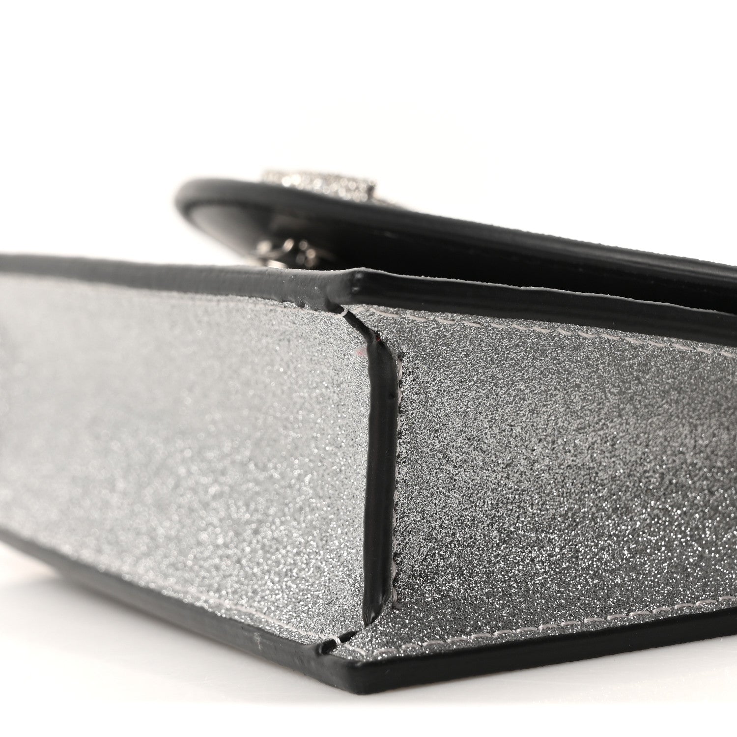 Christian Louboutin Glitter Calfskin Loubi54 Crossbody Clutch Silver 9 of 9