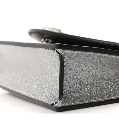Christian Louboutin Glitter Calfskin Loubi54 Crossbody Clutch Silver 9 of 9