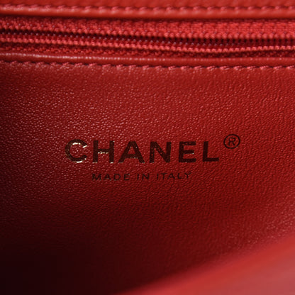 Chanel Calfskin Chevron Stitched Coco Waist Bag Red 8 of 13