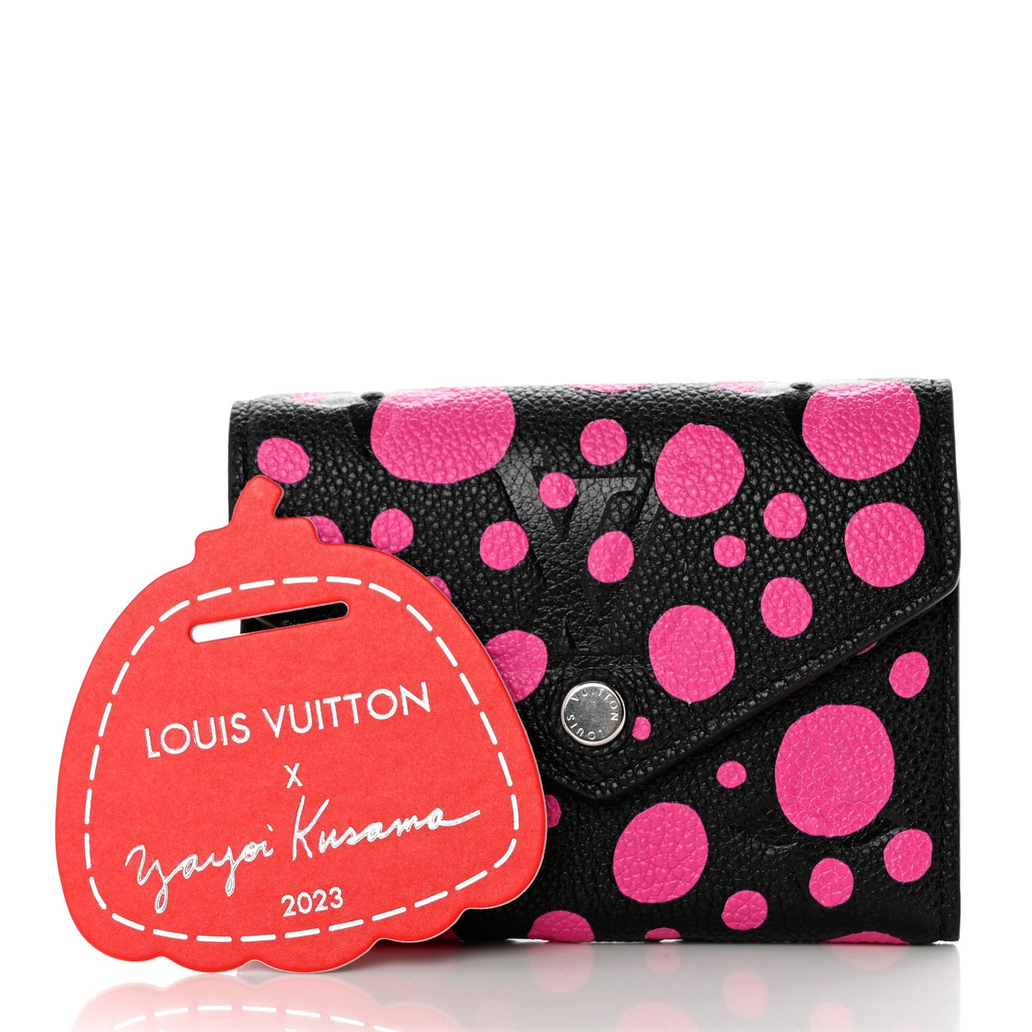 LV X YK Empreinte Monogram Victorine Wallet Black Fuchsia