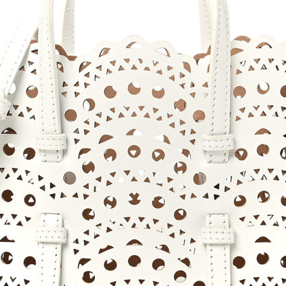 Alaia Calfskin Vienne Wave Mina 16 Bag White Optique 7 of 9