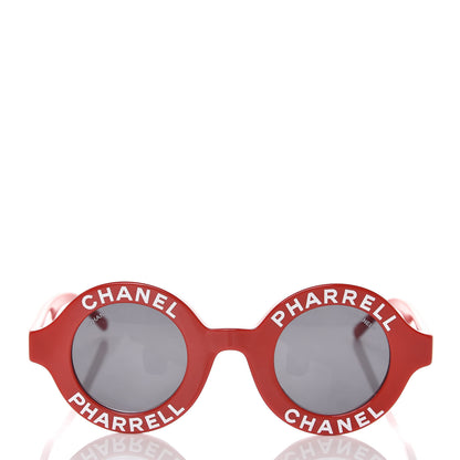 Chanel x Pharrell Williams Round 19mm Sunglasses Red 2 of 7