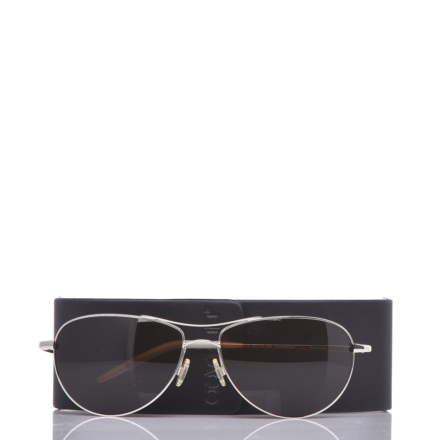 Oliver Peoples Polarized Commander Aviator Sunglasses Brown 7 of 7
