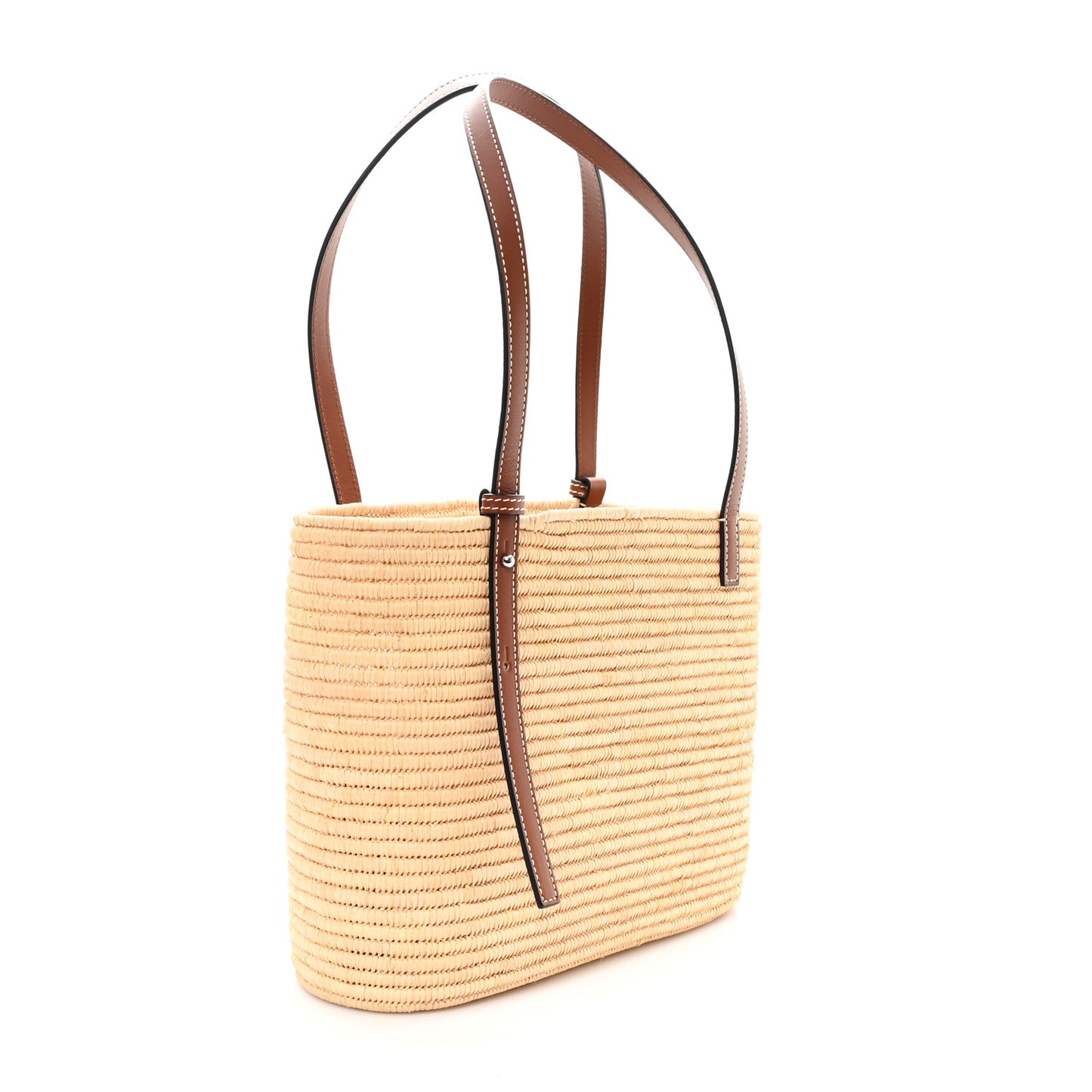 Raffia Small Square Basket Tote Bag Natural Tan